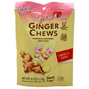 Prince of Peace Ginger Chews - 100% Natural Lychee 28 chews