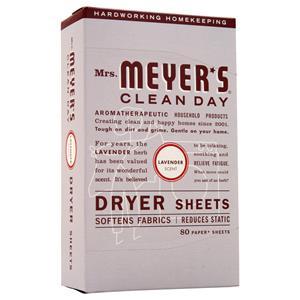Mrs. Meyer's Clean Day Dryer Sheets Lavender 80 count