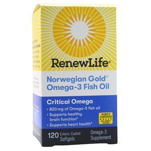 Renew Life Norwegian Gold Omega-3 Fish Oil - Critical Omega  120 sgels