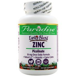 Paradise Herbs Earth's Blend Zinc Picolinate 90 vcaps