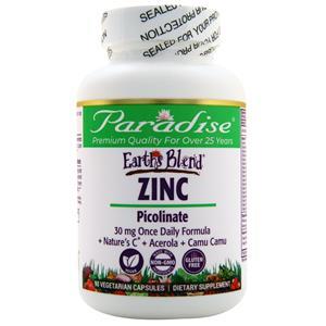 Paradise Herbs Earth's Blend Zinc Picolinate  90 vcaps