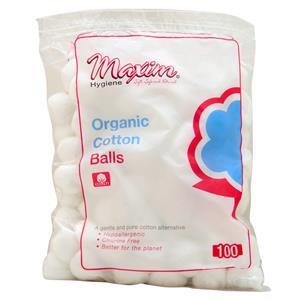 Maxim Hygiene Organic Cotton Balls  100 count