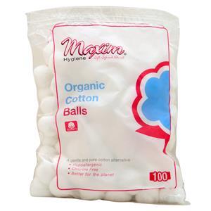 Maxim Hygiene Organic Cotton Balls 100 count