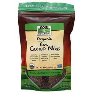 Now Organic Raw Cacao Nibs  8 oz