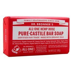 Dr. Bronner's Pure-Castile Bar Soap Rose 5 oz