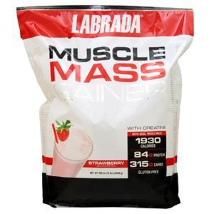Labrada Muscle Mass Gainer Strawberry 12 lbs