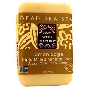 One With Nature Dead Sea Spa - Triple Milled Mineral Soap Lemon Sage 7 oz