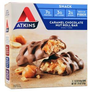 Atkins Snack Bar Caramel Chocolate Nut Roll 5 bars
