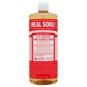 Dr. Bronner's Pure-Castile Soap Rose 32 fl.oz