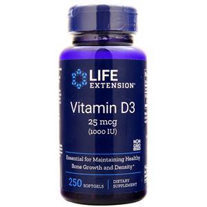Life Extension Vitamin D3 (1000IU) 250 sgels