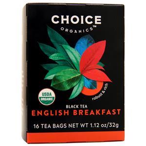 Choice Organics Black Tea English Breakfast 16 pckts