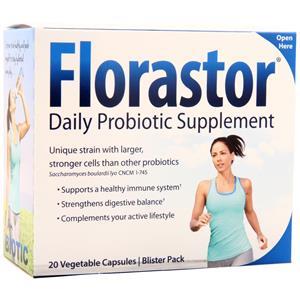 Florastor Daily Probiotic Supplement Blister Pack 20 vcaps