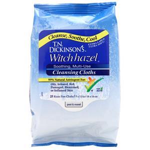 Dickinson's Witch Hazel Multi-Use Cleansing Cloths with Aloe 25 count
