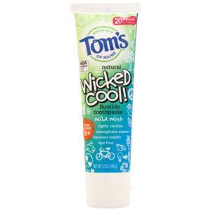 Tom's Of Maine Wicked Cool! Natural Fluoride Toothpaste Mild Mint 5.1 oz