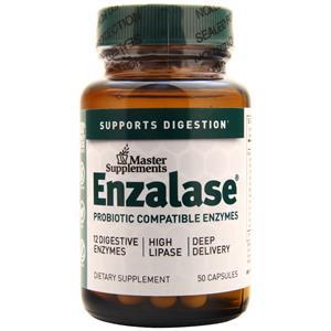 Master Supplements Enzalase Probiotic Compatible Enzymes 50 caps