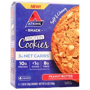Atkins Protein Cookies Snack Peanut Butter 4 count