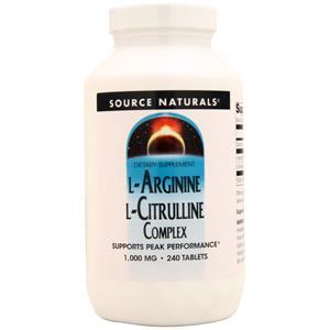 Source Naturals L-Arginine L-Citrulline Complex (1000mg)  240 tabs