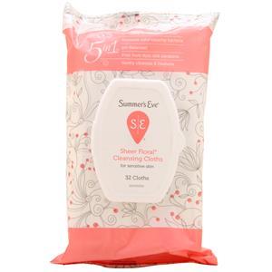 Summer's Eve Cleansing Cloths Sheer Floral 32 count