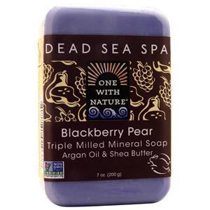 One With Nature Dead Sea Spa - Triple Milled Mineral Soap Blackberry Pear 7 oz