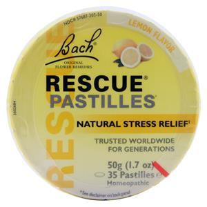 Bach Flower Remedies Rescue Pastilles - Natural Stress Relief Lemon 1.7 oz