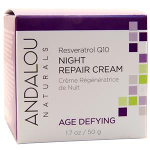 Andalou Naturals Resveratrol Q10 Night Repair Cream  1.7 oz