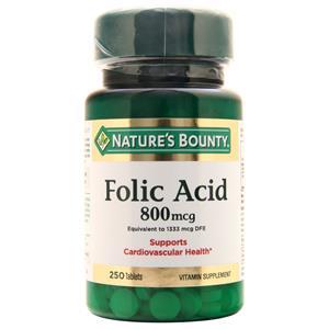Nature's Bounty Folic Acid (800mcg) 250 tabs