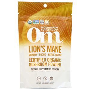 OM Mushroom Superfood Lion's Mane Mushroom Powder - Certified Organic  100 grams