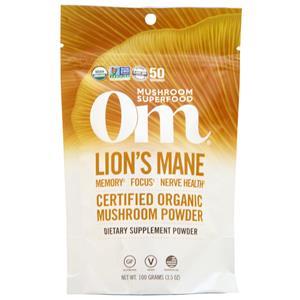 OM Mushroom Superfood Lion's Mane Mushroom Powder - Certified Organic 100 grams