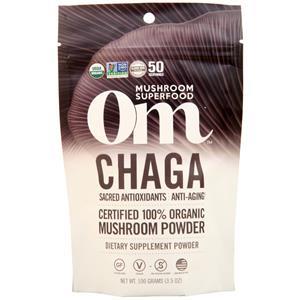 OM Mushroom Superfood Chaga Mushroom Powder - Certified 100% Organic  100 grams