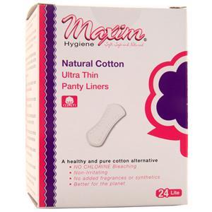 Maxim Hygiene Natural Cotton Ultra Thin Panty Liners Lite 24 count