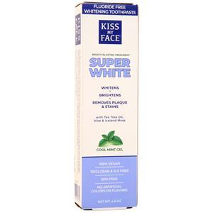 Kiss My Face Whitening Toothpaste Cool Mint Gel 4.5 oz