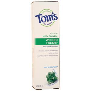 Tom's Of Maine Wicked Fresh! Natural Anticavity Toothpaste Cool Peppermint with Fluoride 4.7 oz