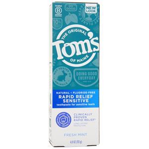 Tom's Of Maine Fluoride-Free Rapid Relief Sensitive Toothpaste Fresh Mint 4 oz