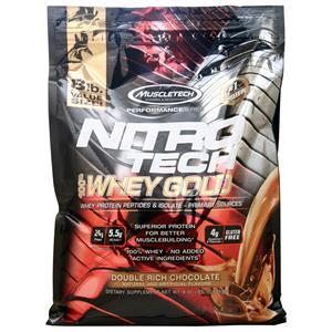 Muscletech Nitro Tech 100% Whey Gold - Performance Series Double Rich Chocolate 8 lbs