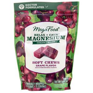 Megafood Relax + Calm Magnesium - Soft Chews Grape 30 chews