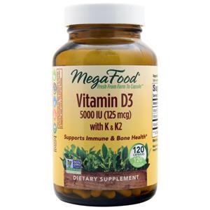 Megafood Vitamin D3 (5000IU) with K & K2  120 caps