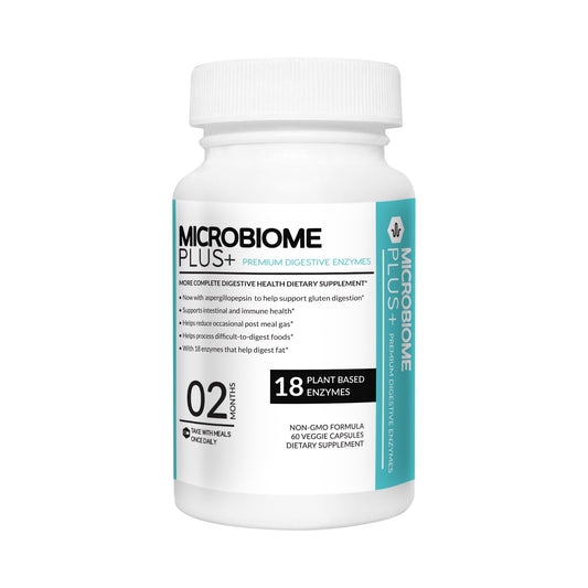 Microbiome Plus+ Premium Digestive Enzymes (18 Enzymes)