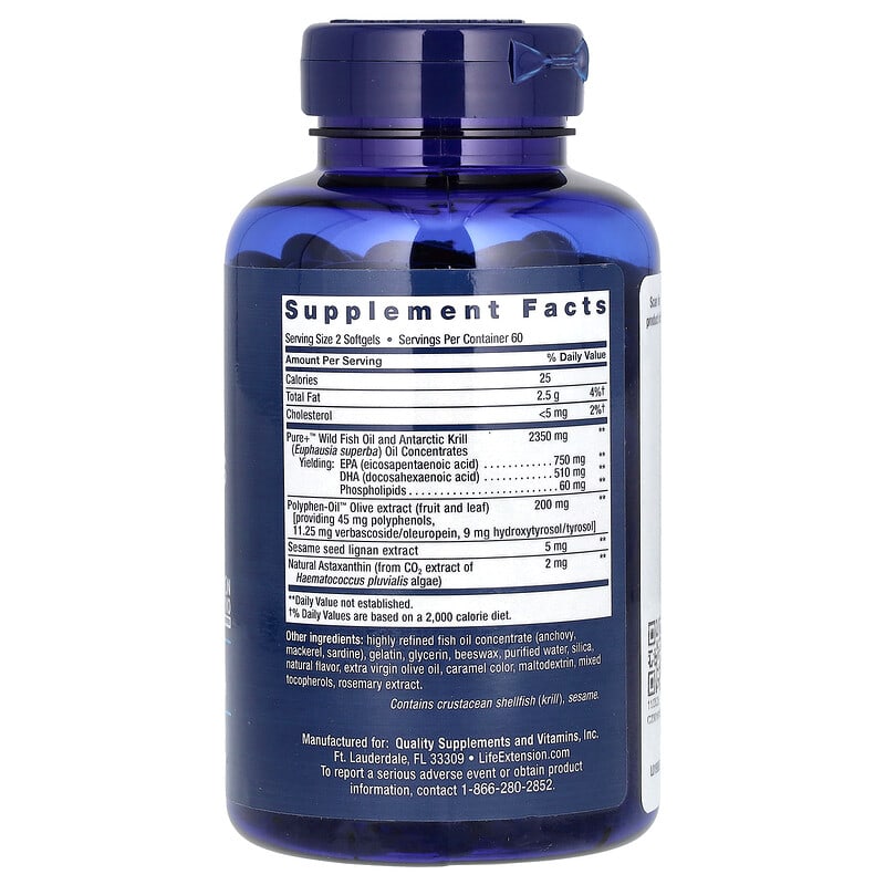 Life Extension Super Omega-3 Plus  120 sgels