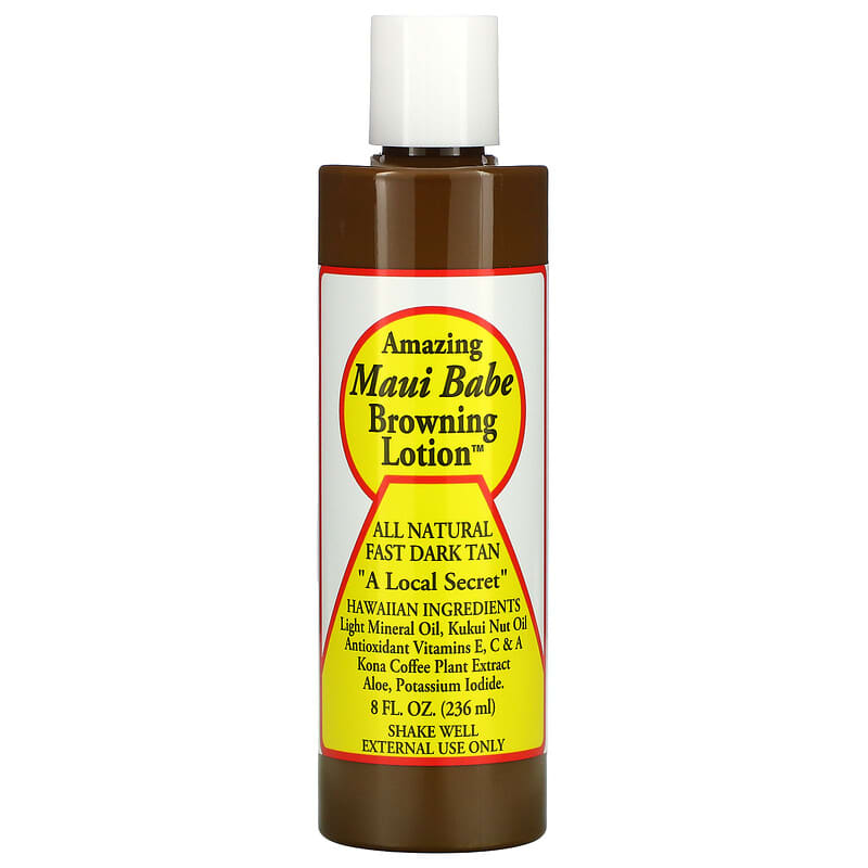 Maui Babe Browning Lotion - All Natural Fast Dark Tan  8 fl.oz