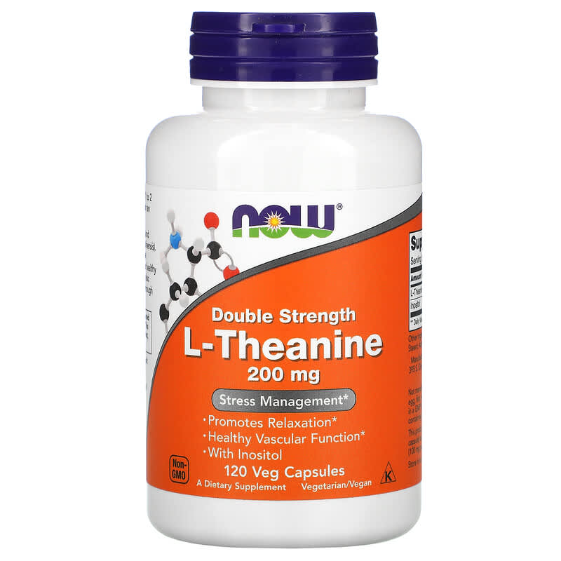 Now L-Theanine - Double Strength (200mg)  120 vcaps