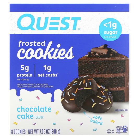 Quest Nutrition Frosted Cookies Chocolate Cake 8 count