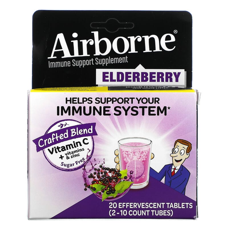 Airborne Airborne Elderberry - Effervescent Tablets Berry 20 tabs