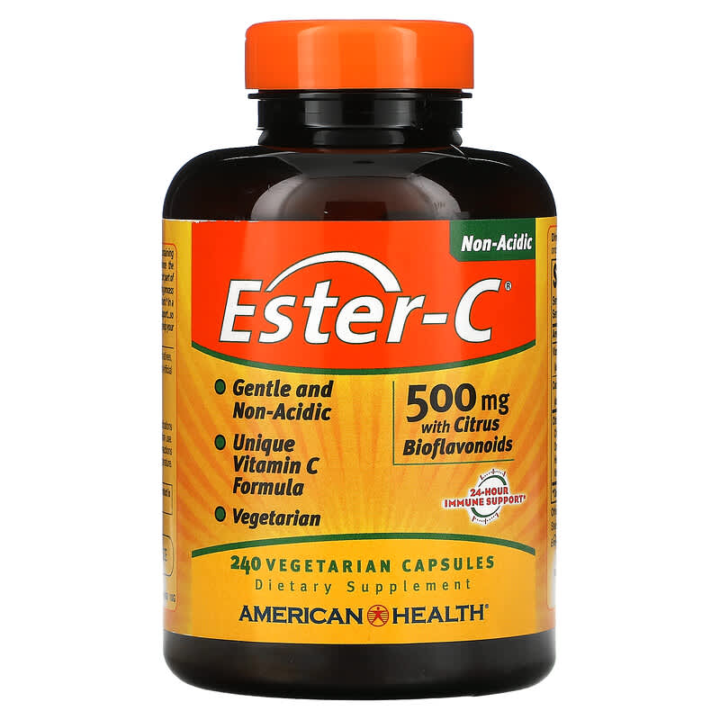 American Health Ester-C with Citrus Bioflavonoids Vegetarian (500mg)  240 vcaps