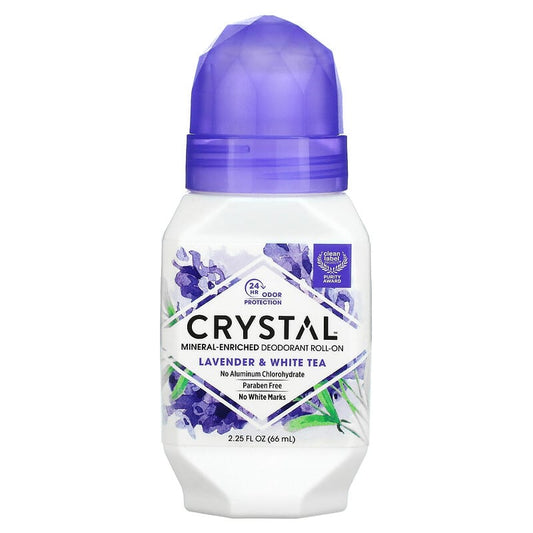 Crystal Mineral Deodorant Roll-On Lavender & White Tea 2.25 fl.oz