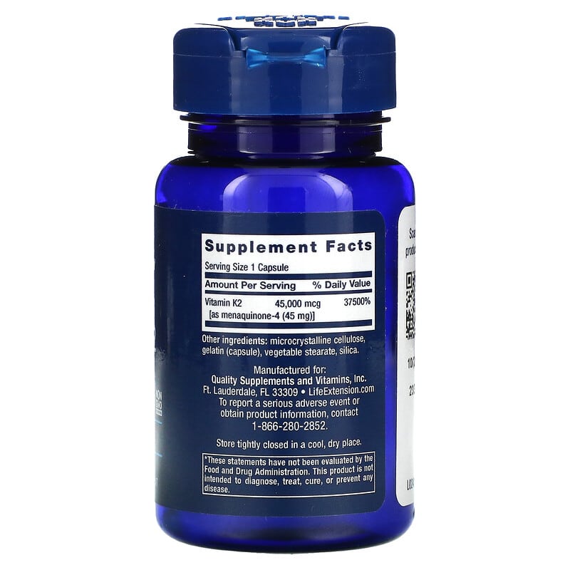 Life Extension Mega Vitamin K2 (45,000mcg)  30 caps