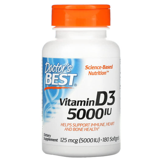 Doctor's Best Vitamin D3 (5000IU)  180 sgels