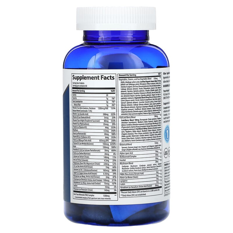 Trace Minerals Research Complete Foods Multi  240 tabs