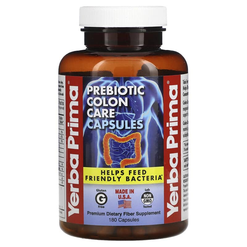 Yerba Prima Prebiotic Colon Care Capsules  180 caps
