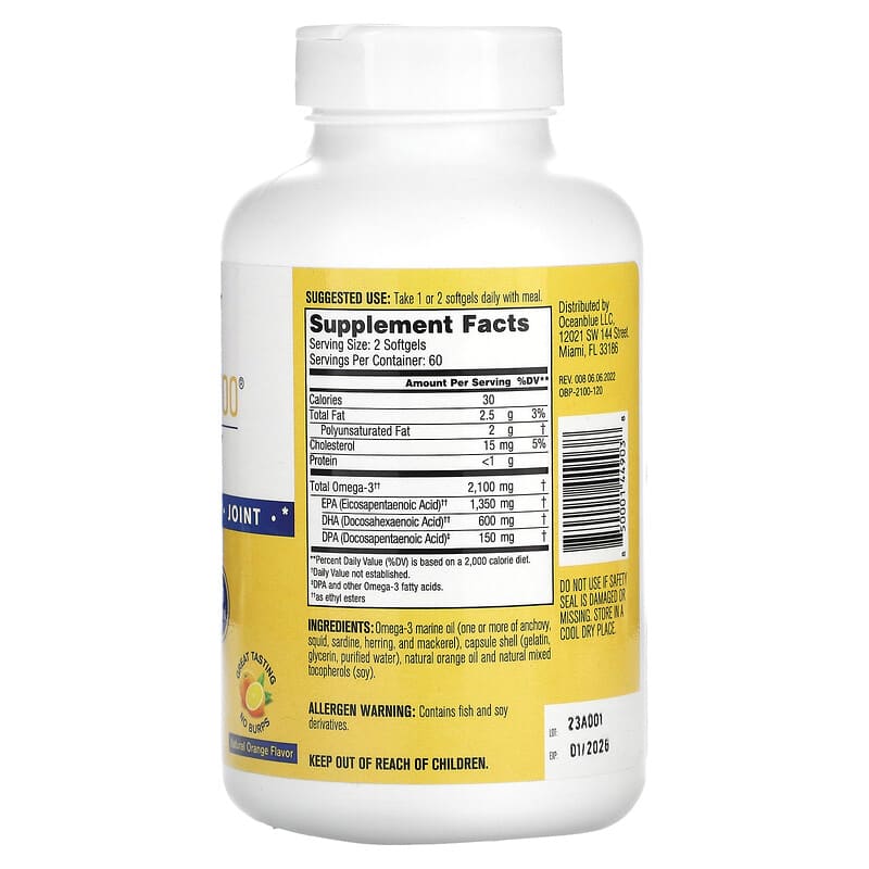 Oceanblue Omega-3 2100 Natural Orange 120 sgels