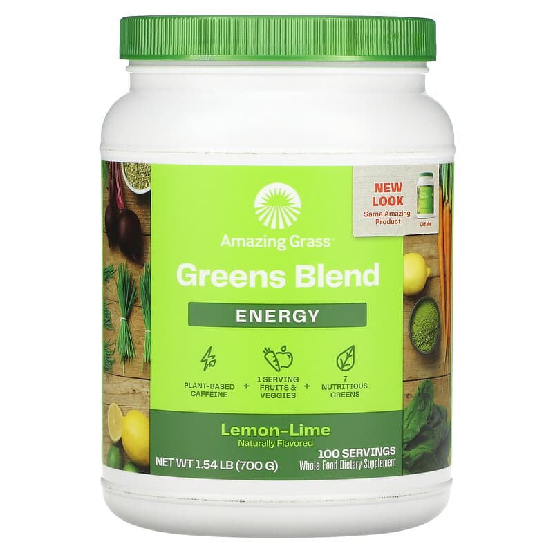 Amazing Grass Green Superfood Drink Powder Energy Lemon Lime 24.7 grams